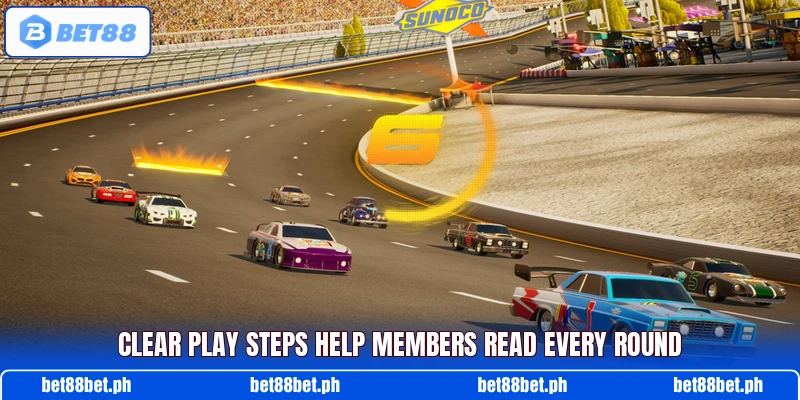Clear play steps help members read every round Clear play steps help members read every round