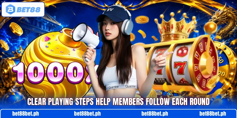 Clear playing steps help members follow each round Clear playing steps help members follow each round