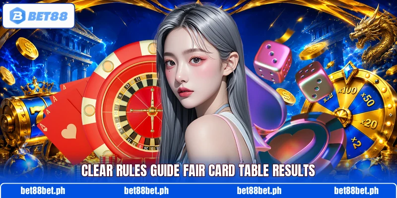Clear rules guide fair card table results Clear rules guide fair card table results
