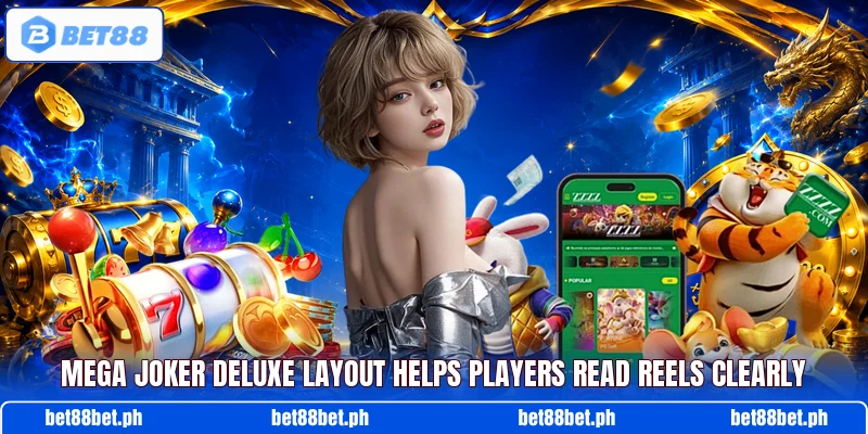 Mega Joker Deluxe layout helps players read reels clearly Mega Joker Deluxe layout helps players read reels clearly