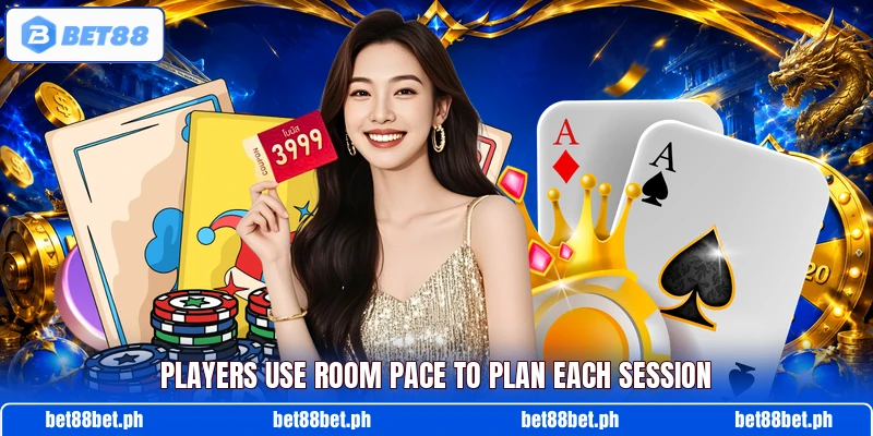 Players use room pace to plan each session Players use room pace to plan each session