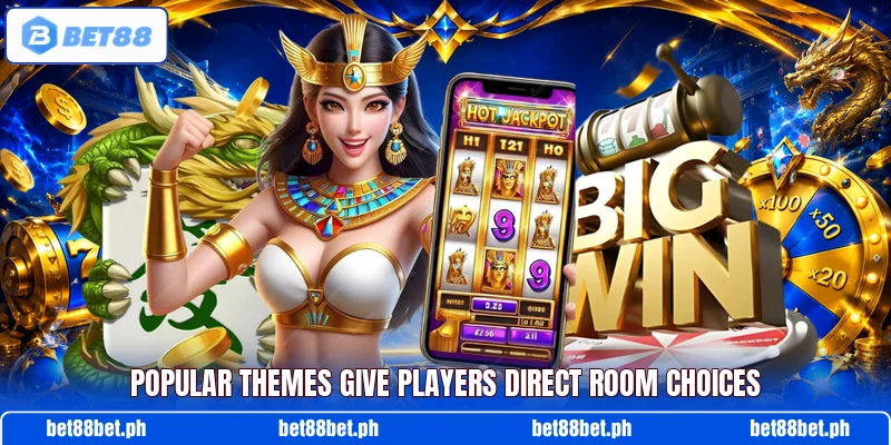 Popular themes give players direct room choices Popular themes give players direct room choices