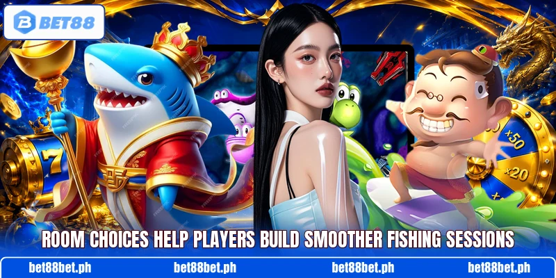 Room choices help players build smoother fishing sessions Room choices help players build smoother fishing sessions