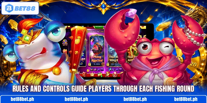 Rules and controls guide players through each fishing round Rules and controls guide players through each fishing round