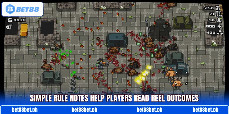 Simple rule notes help players read reel outcomes Simple rule notes help players read reel outcomes