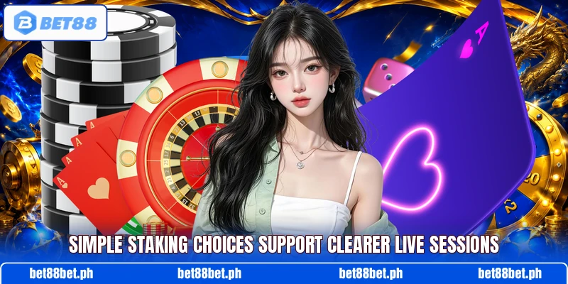 Simple staking choices support clearer live sessions Simple staking choices support clearer live sessions