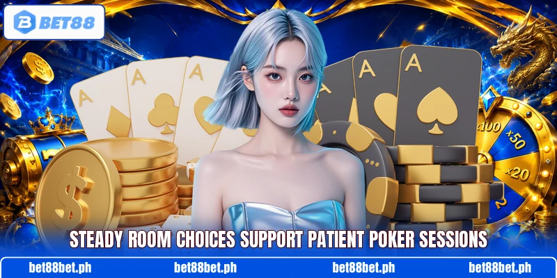 Steady room choices support patient poker sessions Steady room choices support patient poker sessions